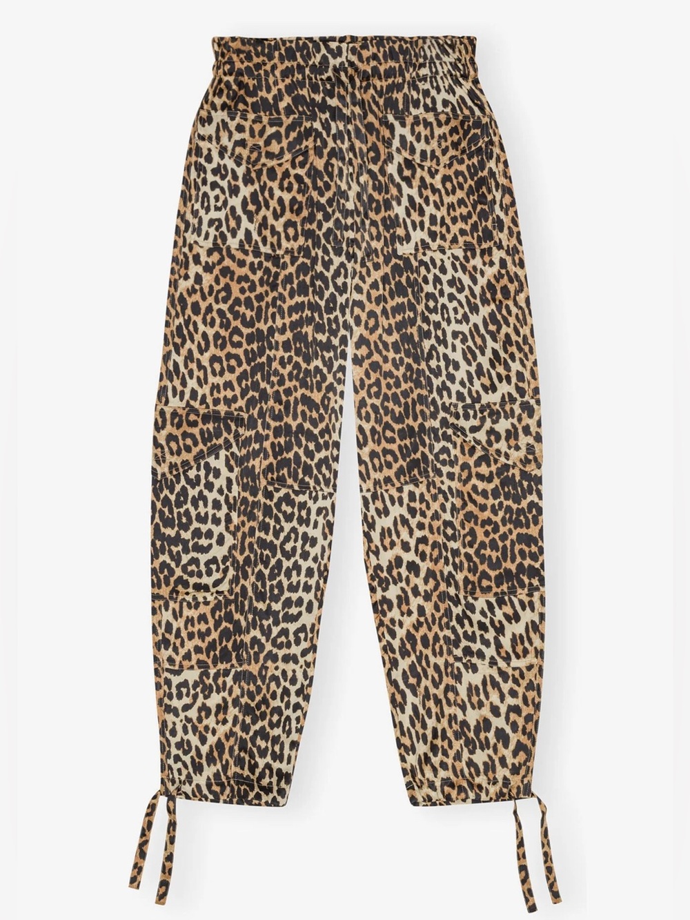 Ganni leopard-print cargo pants NWT